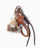 Ornaments-pompom star fur doll keychain -BCK1001