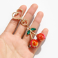 Ornaments-Resin cherry heart hook keychain-BCK1003