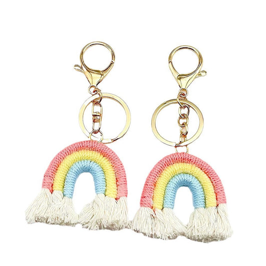 Oranments-Tassel Rainbow Weaving keychian-BCK1017