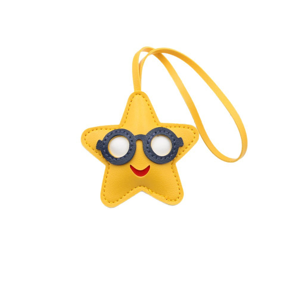 Oranments- beach sunglasses cool star pendant leather charm bag accessory-BCK1014