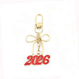Oranments-New Year Festival Sweet Butterfly Knot 2026 Keychain -BCK1034