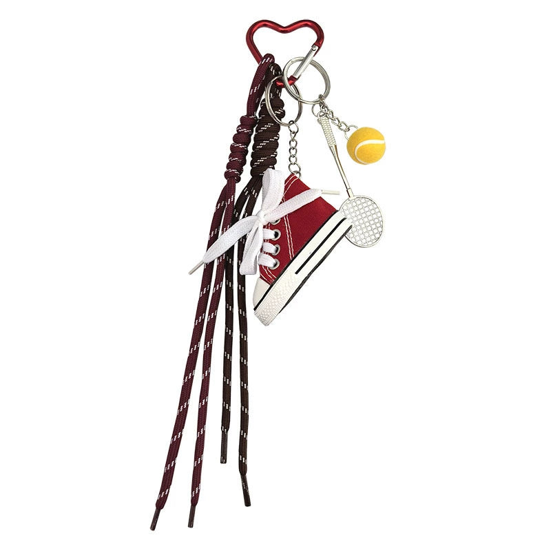 Oranments-shoes heart tennis racquet cord keychian-BCK1011
