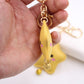 Oranments-emoji expression yellow star bag charm keychian-BCK1012