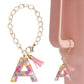 Oranments- letters resin tassels bag charm keychain cup hanger -BCK1038