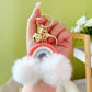 Oranments- Rainbow pompom  bag charm keychain-BCK1041
