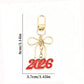 Oranments-New Year Festival Sweet Butterfly Knot 2026 Keychain -BCK1034