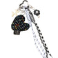Oranments-Handmade fabric heart-shaped balloon dog keychain -BCK1026