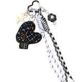 Oranments-Handmade fabric heart-shaped balloon dog keychain -BCK1026