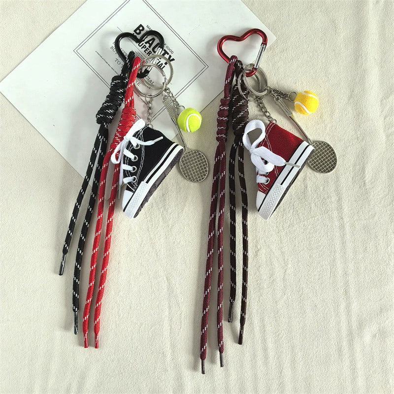 Oranments-shoes heart tennis racquet cord keychian-BCK1011