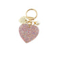 Oranments- glitter powder love heart acrylic keychain bag charm-BCK1049