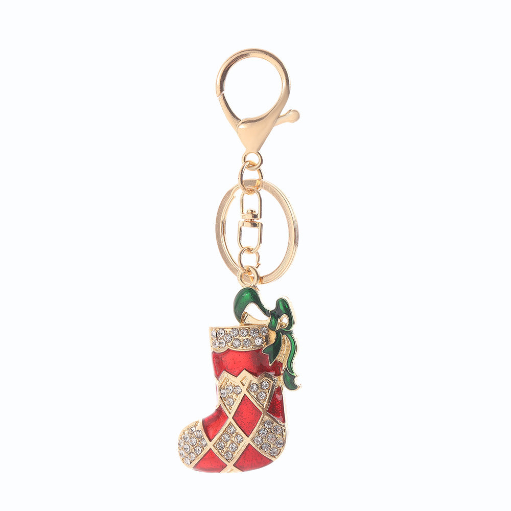 Oranments- Christmas diamond encrusted atmospheric  bag charm keychain-BCK1037