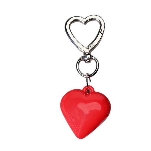 Oranments-red Acrylic heart bag hanger hook hanger keychain-BCK1022